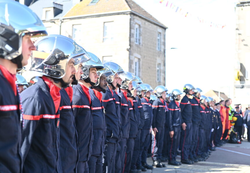 cérémonie congrès départemental des sapeurs-pompiers de la Manche