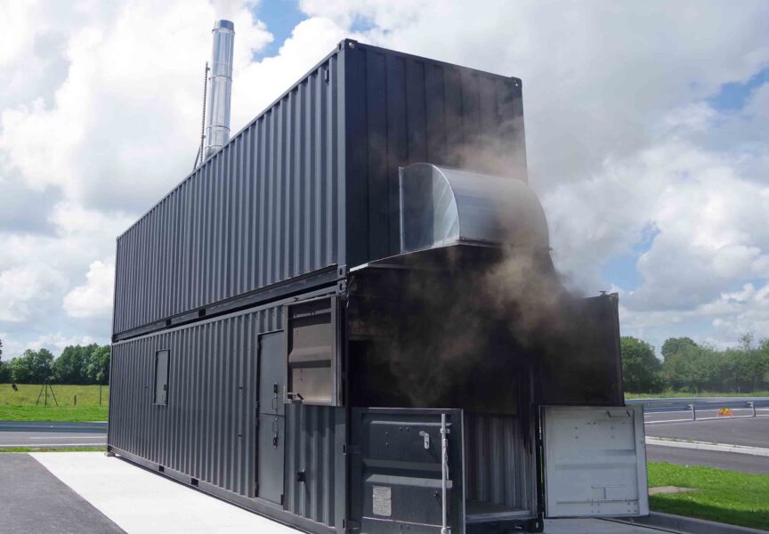 Centre départemental de formation - Caisson en feu réel