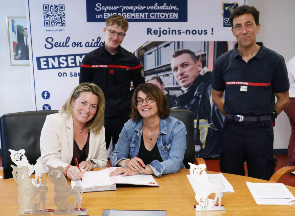 Signature de conventions entre le SDIS de la Manche et des employeurs publics et privés du département dans le cadre de la mise à disposition de salariés ou d’agents sapeurs-pompiers volontaires