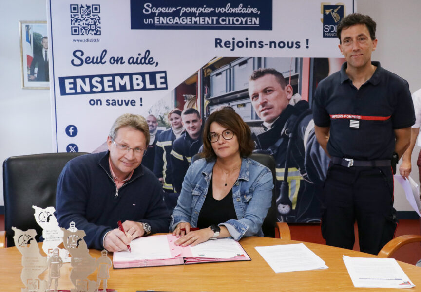 Signature de conventions entre le SDIS de la Manche et des employeurs publics et privés du département dans le cadre de la mise à disposition de salariés ou d’agents sapeurs-pompiers volontaires
